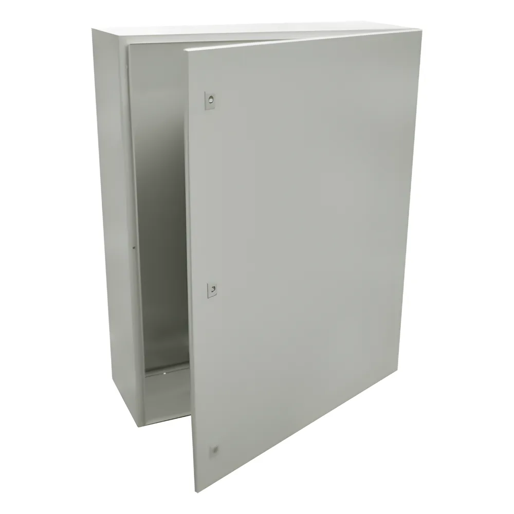 Gabinete de Acero IP66 Uso en Intemperie (800 x 1000 x 300 mm) con Placa Trasera Interior Metálica y Compuerta Inferior Atornillable (Incluye Chapas y Llaves T).