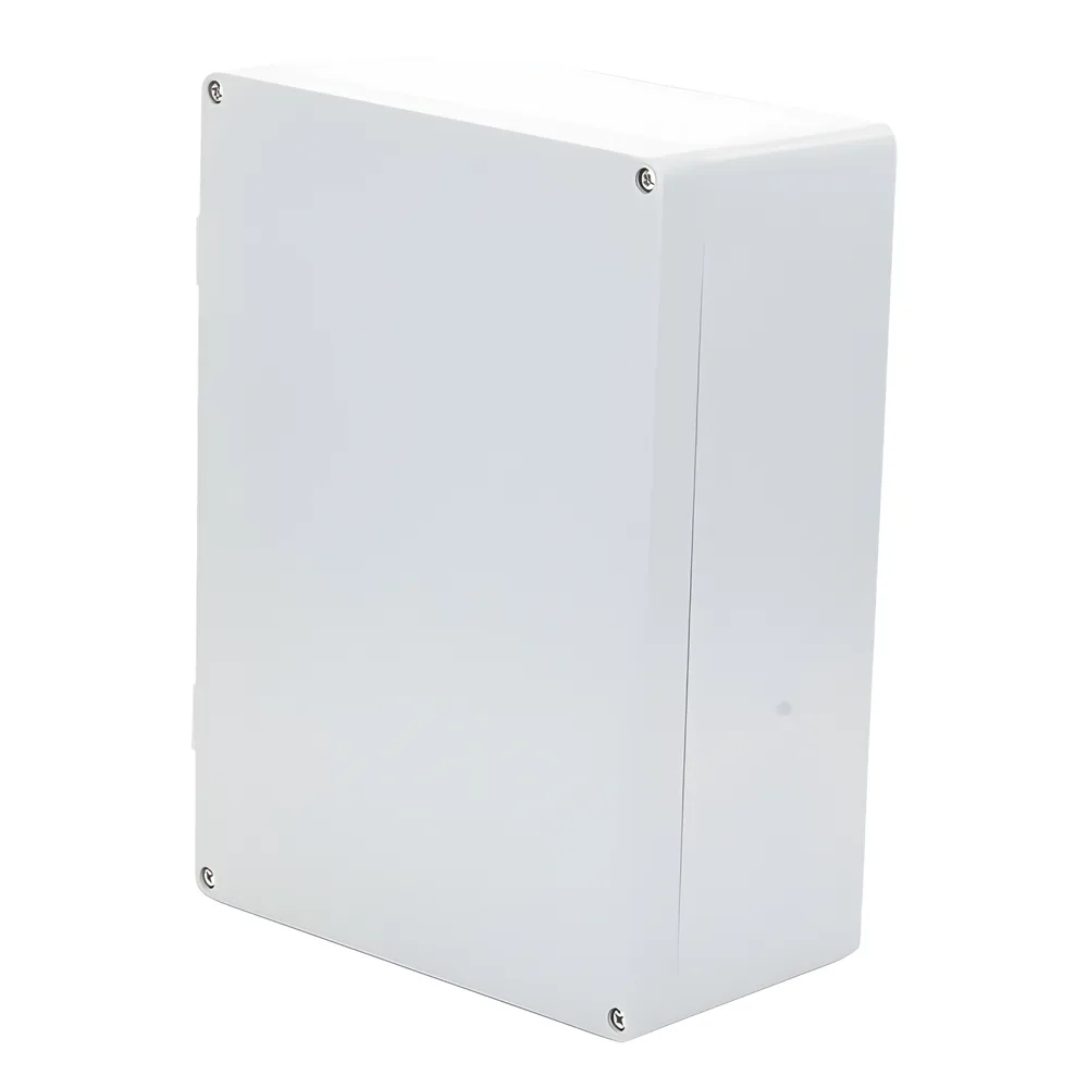 Gabinete de Aluminio para Exterior (IP66) de 390 x 280 x 158 mm con Rápida Disipación de Calor, Cierre por Tornillos con Bisagra. – vista 4