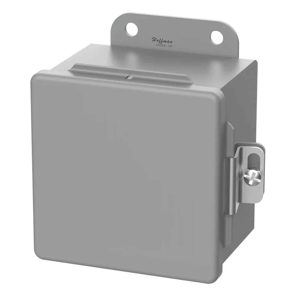 Gabinete de Bisagra Continua CH / NEMA Tipo 12 / 16 x 14 x 6 in (406 x 356 x 152 mm) / Acero Dulce / Gris ANSI 61 / Abrazaderas Atornilladas / Montaje en Pared