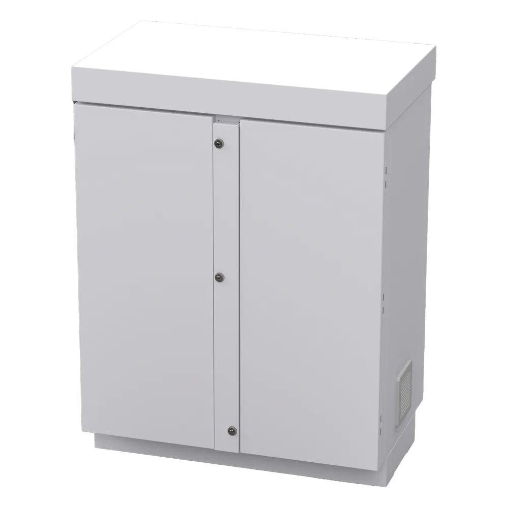 Gabinete de Lámina Galvanizada para  Baterías (Hasta 12 Baterías PL110D12) y Equipo de Comunicación.