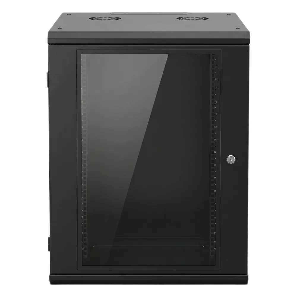 Gabinete de Pared 16U de 635 mm de Profundidad, Rack de 19 in en Acero Reforzado: Compacto y Resistente para Soluciones Profesionales