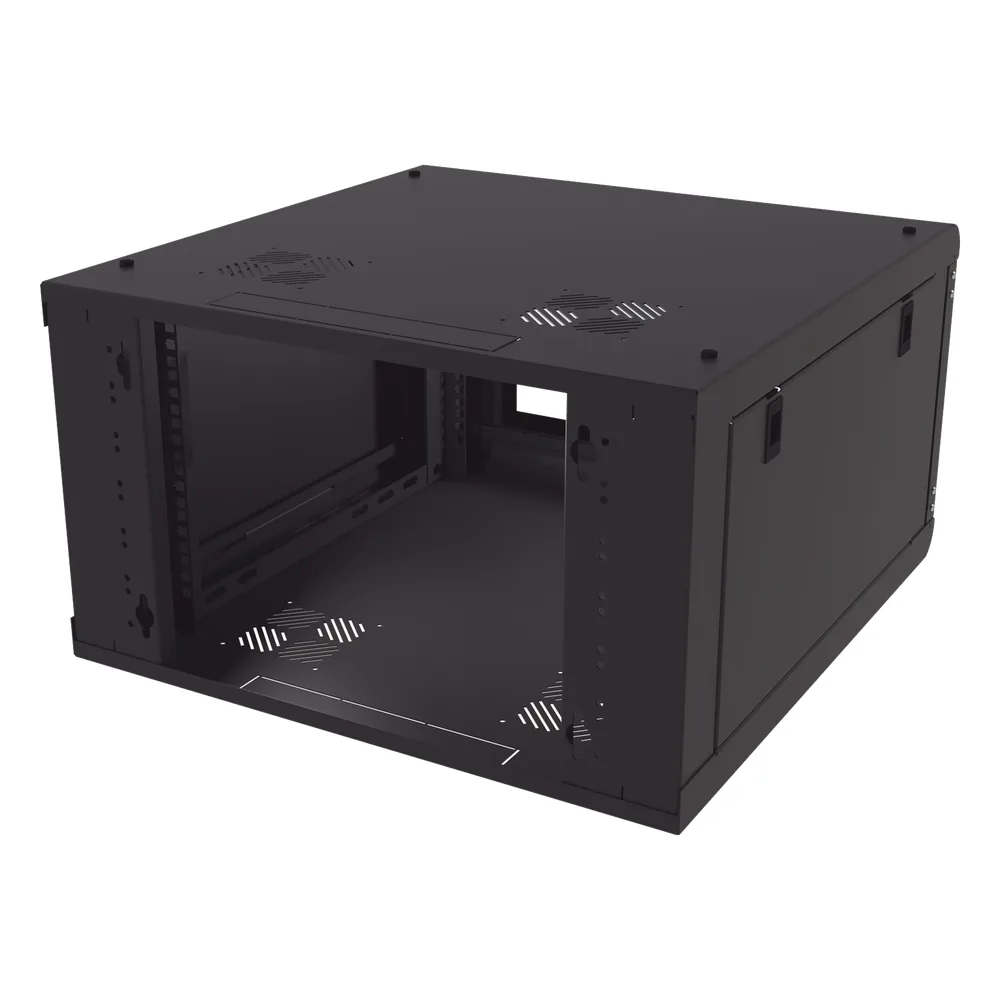 Gabinete de Pared con Puerta de Cristal Templado, 635 mm de Profundidad, 6U Rack de 19 in, Acero Reforzado – vista 2