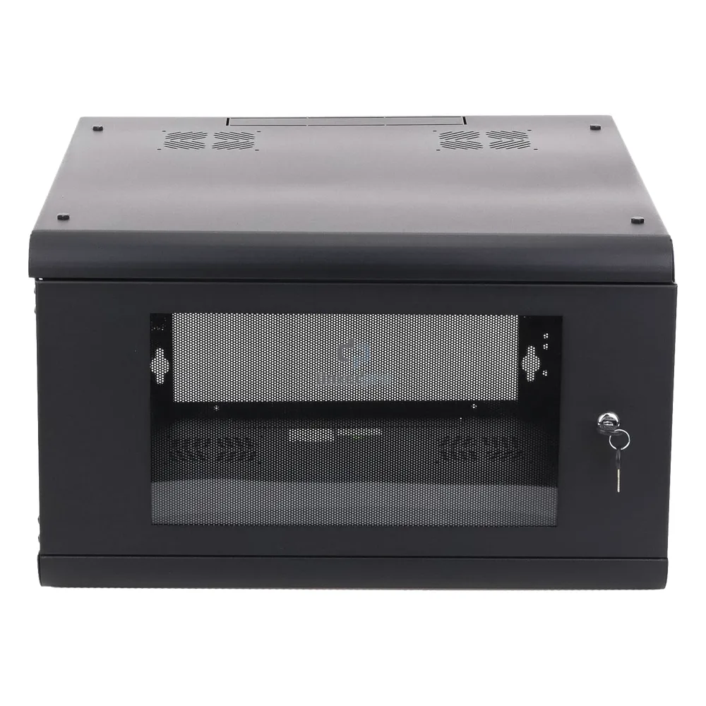 Gabinete de Pared con Puerta de Cristal Templado, 635 mm de Profundidad, 6U Rack de 19 in, Acero Reforzado – vista 3