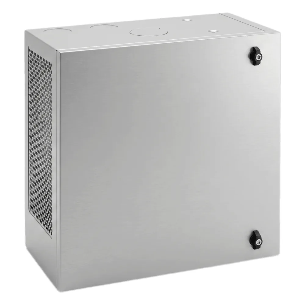 Gabinete de Pared L-Box 6U / Acero 1.9 mm / 610 x 610 x 313 mm (24x24x12 in) / Puerta L 120° / RAL 7035 / Rack 19" – vista 2