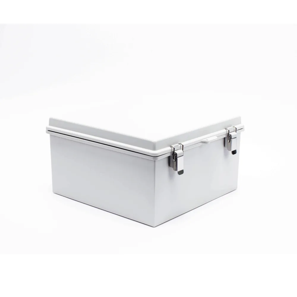 Gabinete de Plástico ABS, Uso en Intemperie ip66 (300 x 300 x 180 mm) Cierre por Broche Inoxidable y Permite Cerrado con Candado y Llave (Perno 5mm) No Incluido – vista 2