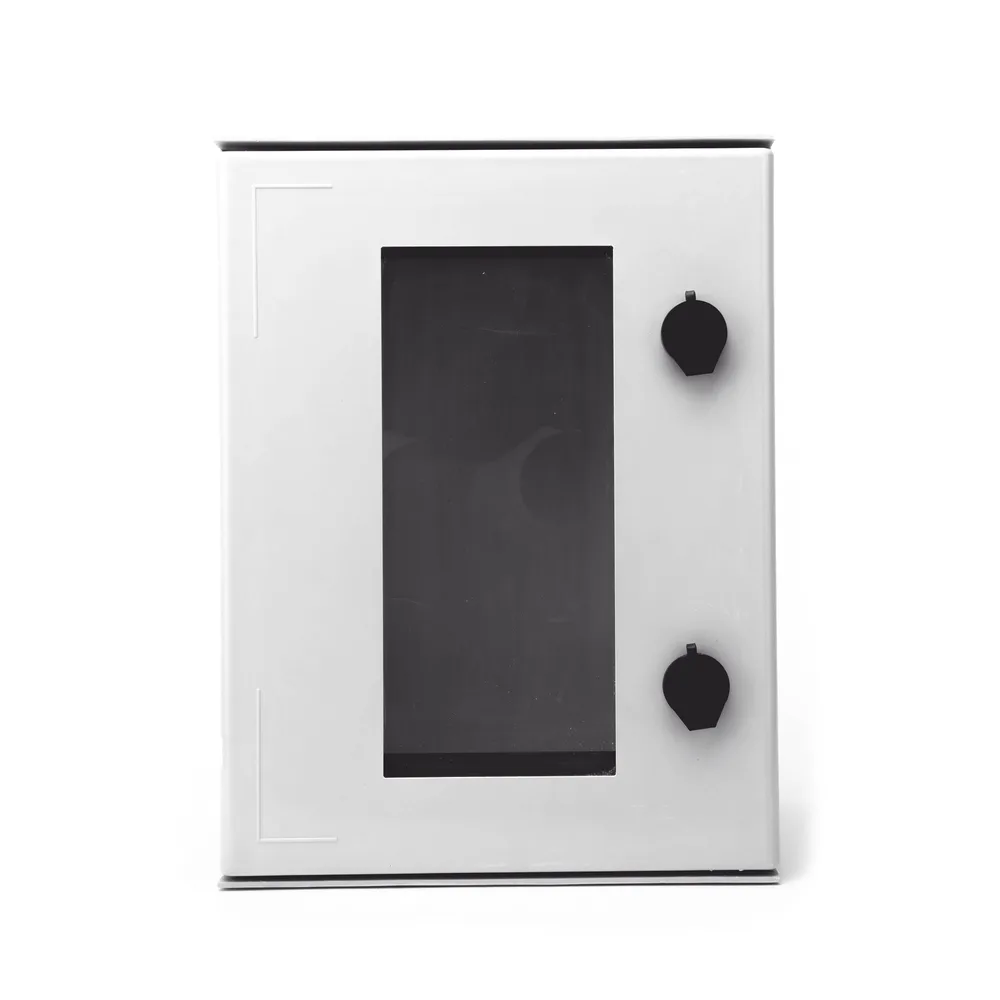 Gabinete de Poliéster IP65 Puerta Transparente, Uso en Intemperie (300 x 400 x 200 mm) con Placa Trasera Interior de Plástico (Incluye Chapa y Llave). – vista 2