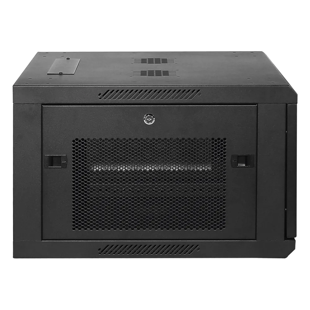Gabinete Fijo para Montaje en Pared con Puerta Perforada, 6UR (600 x 372 x 600 mm) (An. x Al. x Prof.) – vista 2