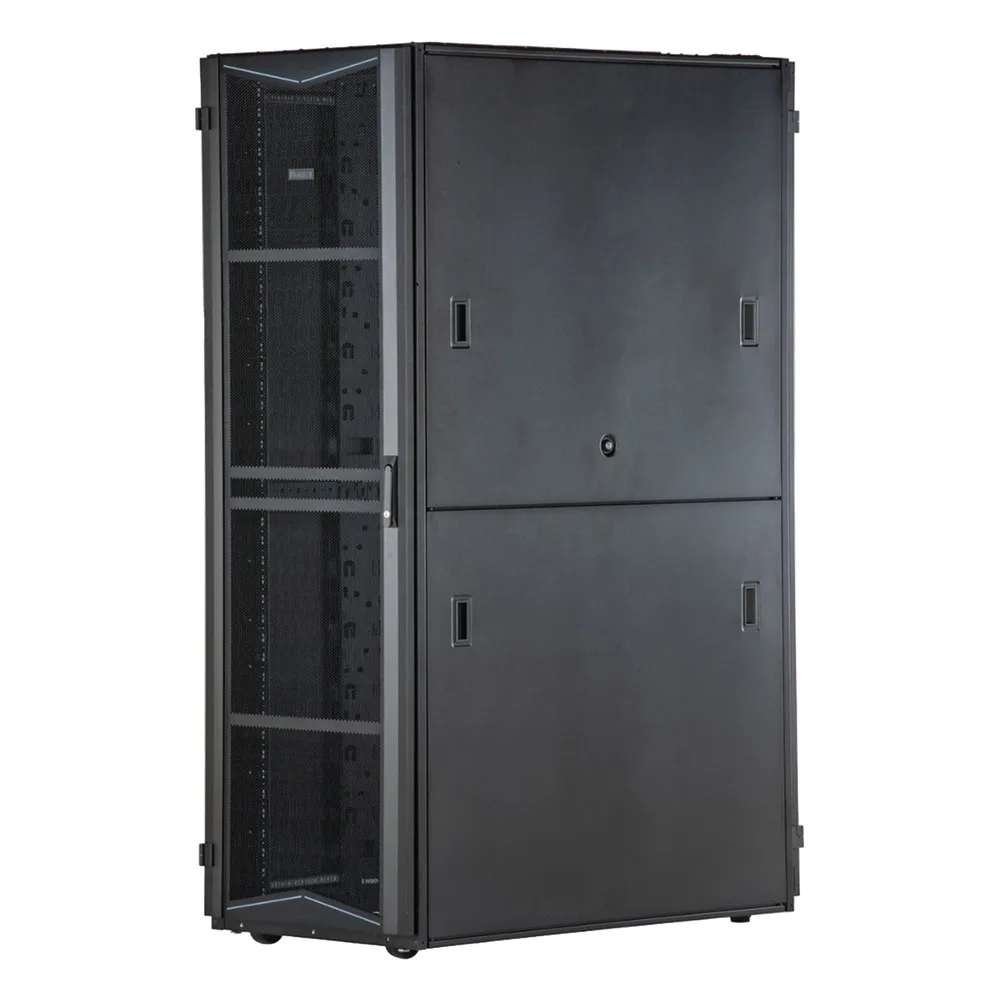 Gabinete FlexFusion para Centros de Datos, 42 UR, 800 mm de Ancho, 1200 mm de Profundidad, Fabricado en Acero, Color Negro