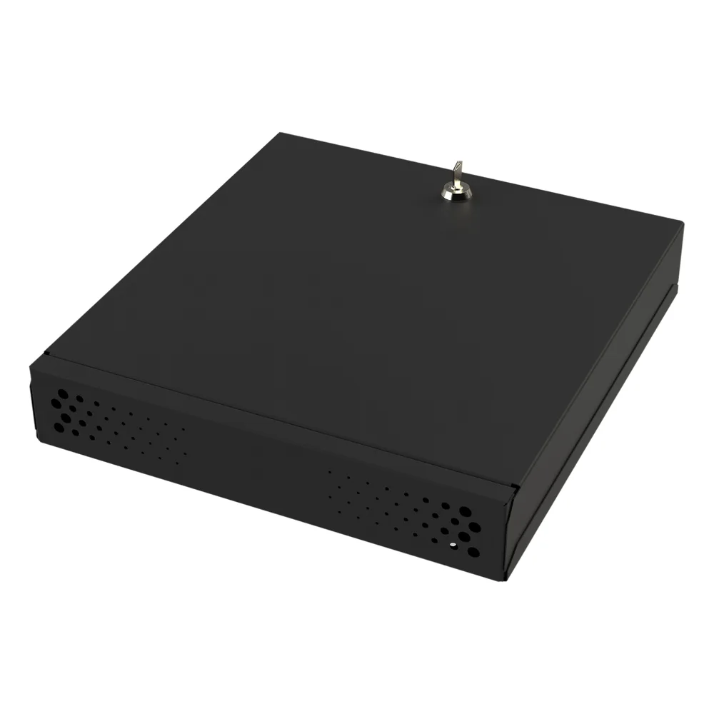 Gabinete Metálico para DVR/NVR. Tamaño Max. de DVR/NVR: 445 x 88 x 400mm (An.xAl.xProf.). Compatible con Fuente SLIM.