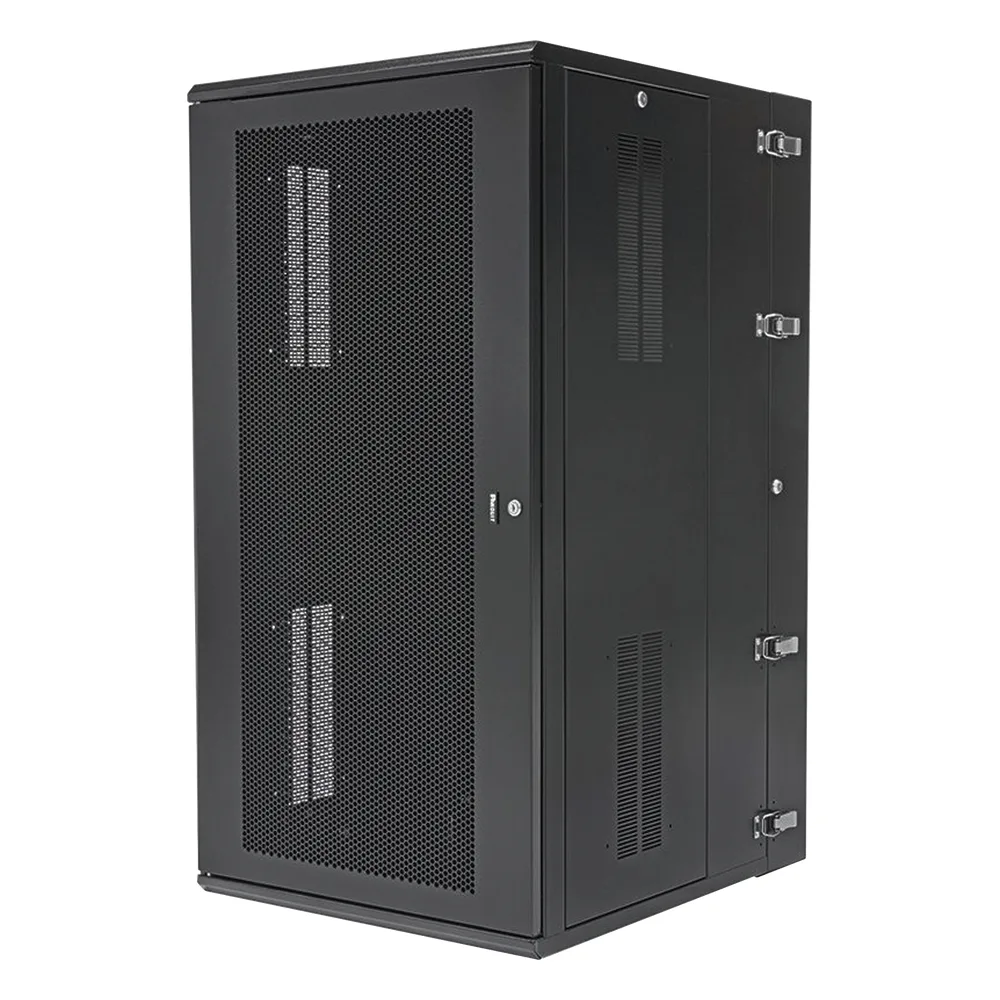 Gabinete PanZone de Montaje en Pared, de 19in, Puerta Ventilada, 26 UR, 762mm de Profundidad, Color Negro