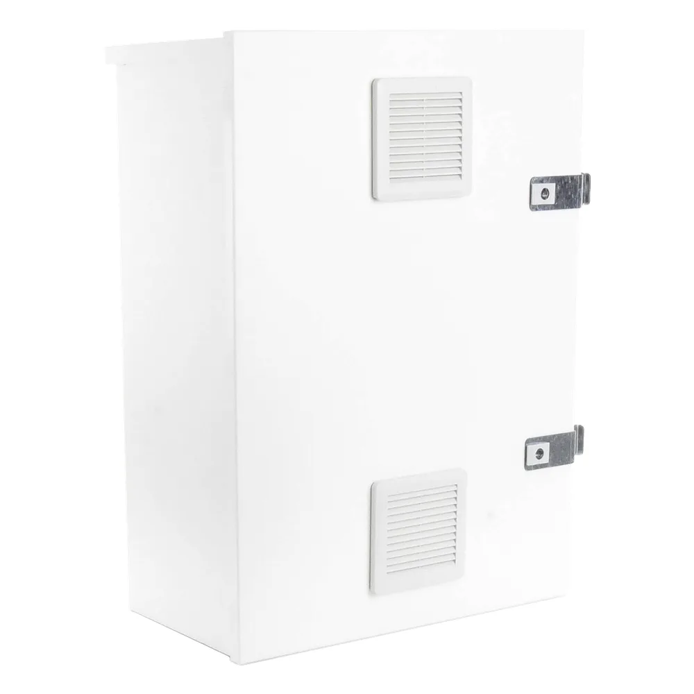 Gabinete para instalación de 2 Baterías PL110D12, Fabricado en Lámina Galvanizada, Accesorios para piso o poste (No incluidos) – vista 7