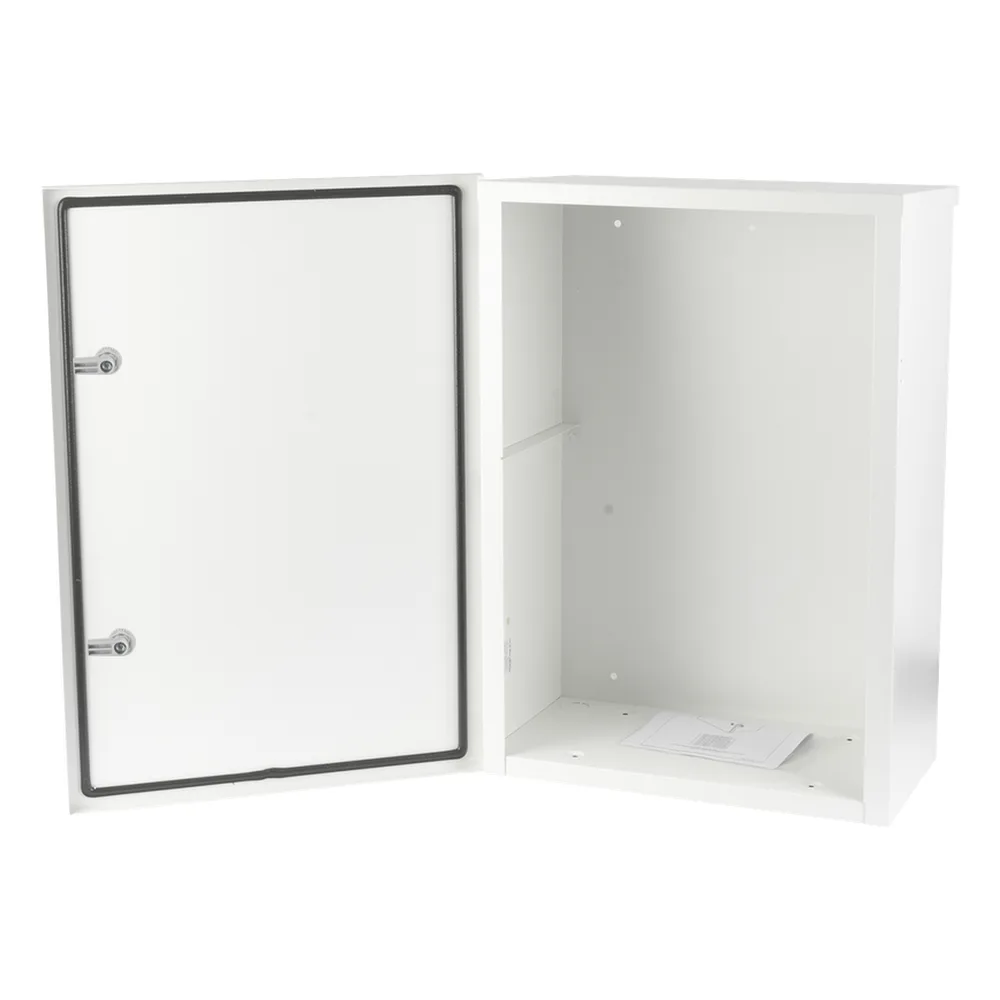 Gabinete para instalación de 2 Baterías PL110D12, Fabricado en Lámina Galvanizada, Accesorios para piso o poste (No incluidos) – vista 4