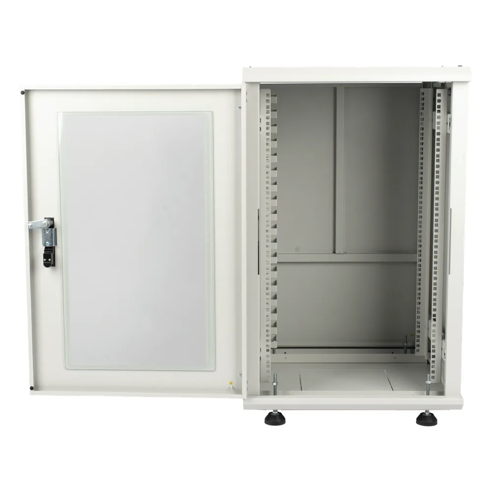 Gabinete Rackeable / 18 Unidades / 19 Pulgadas / Puerta de Cristal / Capacidad de Carga 750 Kg / Dimensiones 600x605x930 mm (23.6x23.8x36.6 in) – vista 7