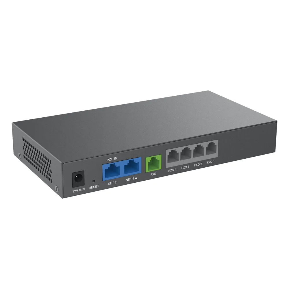 Gateway Analógico 4 FXO (Conectar Lineas Analógicas) / Puertos FXO y FXS / 3 Perfiles SIP / NAT / PoE / TR069 / Fax T.38 / 3 Vías Conferencia / AES / Failover SIP – vista 3