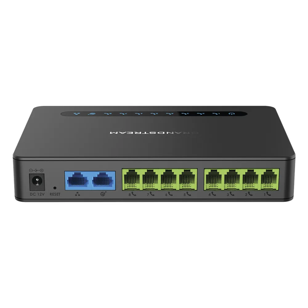 Gateway de 8 puertos FXS con Router NAT y doble puerto de red Gigabit – vista 2