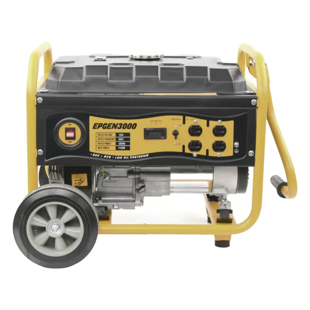 Generador a Gasolina / Planta de Emergencia 3kW (7HP), 110Vca, Encendido de Jalón, Jaula con Ruedas para Fácil Traslado