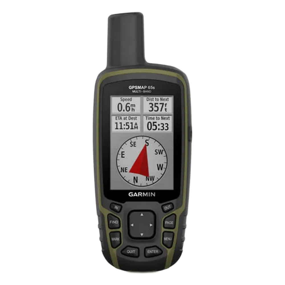 GPSMAP 65S Portátil para Actividades Outdoor / Pantalla TFT Transflectiva 2.6 Pulgadas / Resolución 160x240 Pixeles / Brújula de 3 Ejes / Altímetro Barométrico / Compatible con GPS, GLONASS, Galileo, QZSS / Memoria 16 GB