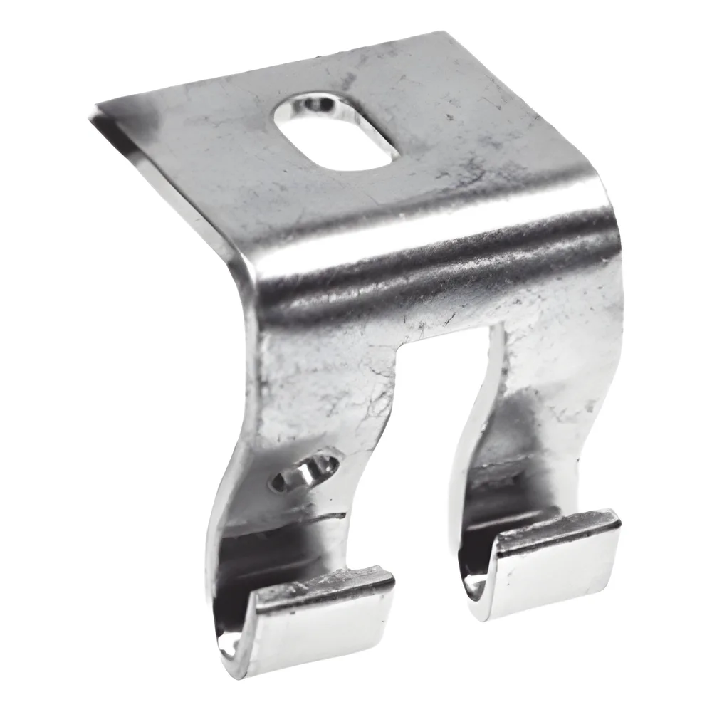Grapa de Suspensión para Charola Tipo Malla / Acero al Carbón Calibre 12 (2.7 mm) / Anchos 50 mm a 300 mm (2 in a 11.8 in) / Múltiples Acabados: EZ, BM, GAC, EP, I304L, I316L / Certificación NOM-001-SEDE-2012, CFE 57100 / Norma