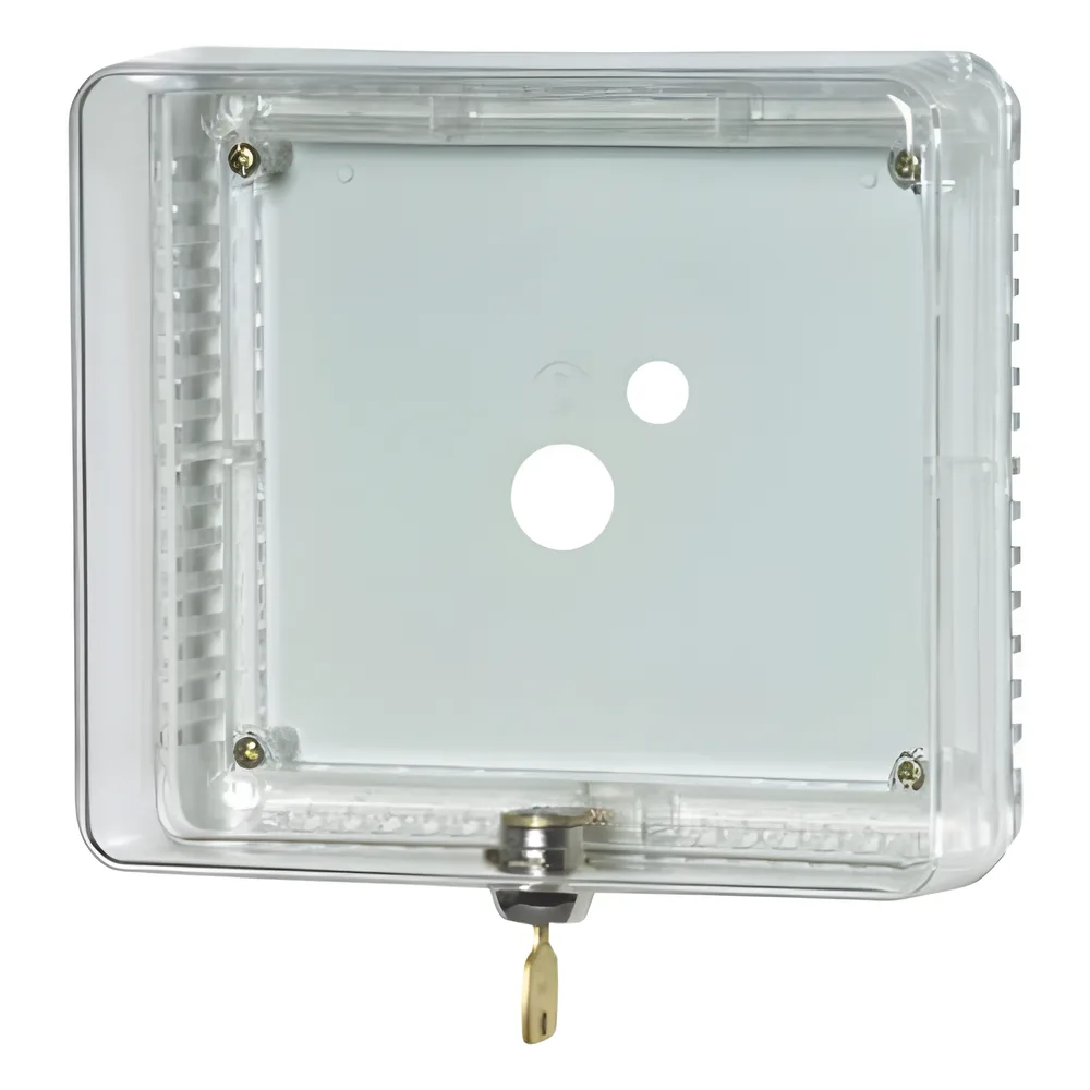 Guarda antimanipulación para termostato de pared, cubierta transparente, tamaño mediano, montaje vertical u horizontal con cerradura de llave