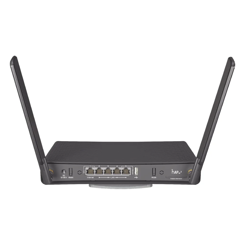 (hAP ac3)  Router inalámbrico de doble banda con 5 puertos Gigabit Ethernet y antenas externas de alta ganancia – vista 2