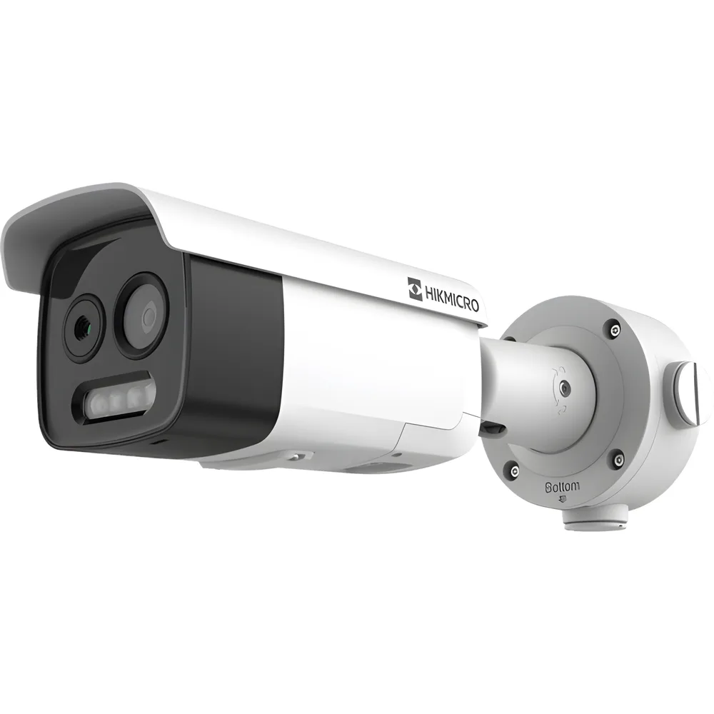 (HIKMICRO) Cámara Bala IP Bi-Espectral  / Térmica (256 X 192 / 3.6 mm) + Óptica (5 MP / 4.3 mm) / GUANLAN AI / Detección Térmica de Incendios y Humos / Medición de Temperatura -20° – vista 3