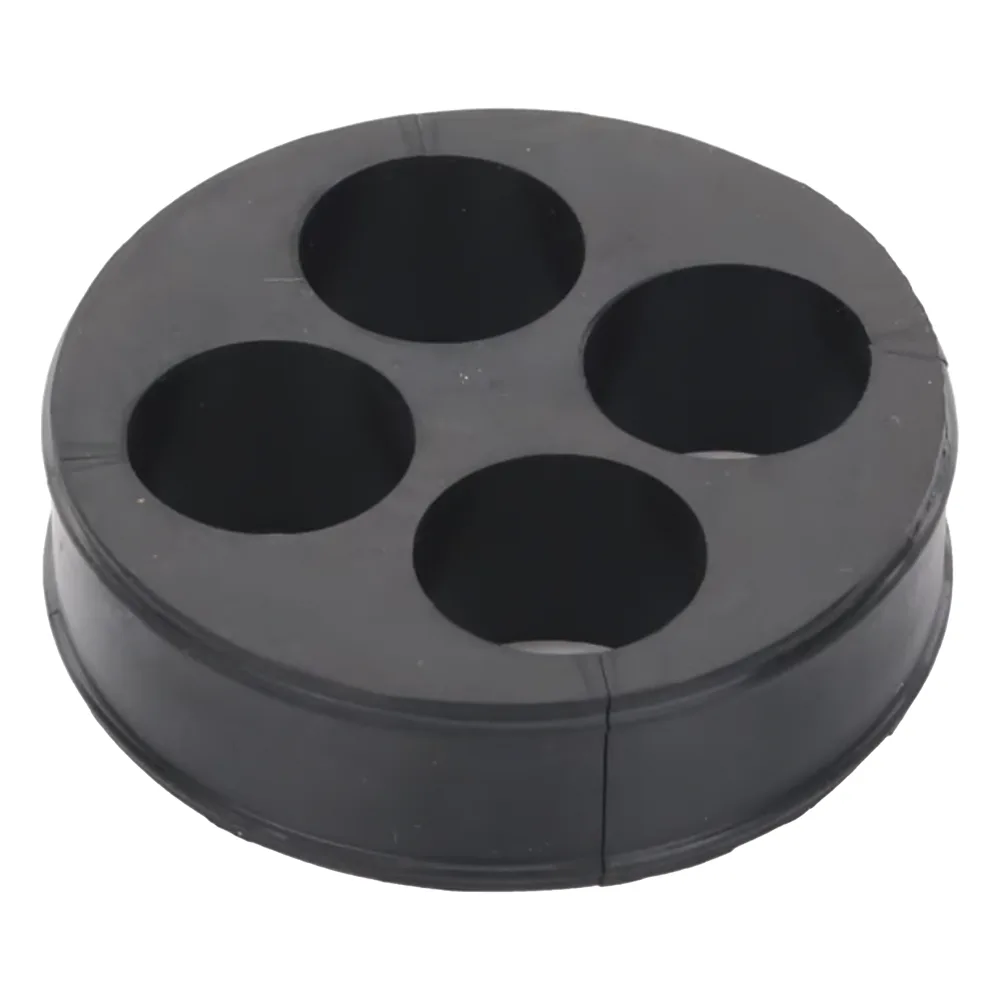 Inserto de Caucho de 4" Con Cuatro Orificios para Cable de 7/8 in