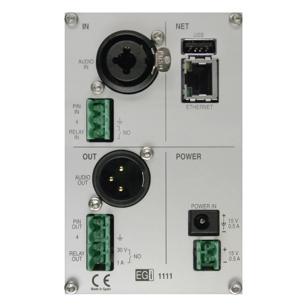 Interfaz Millennium IP para gestión de avisos y música por redes Ethernet por Streaming – vista 3