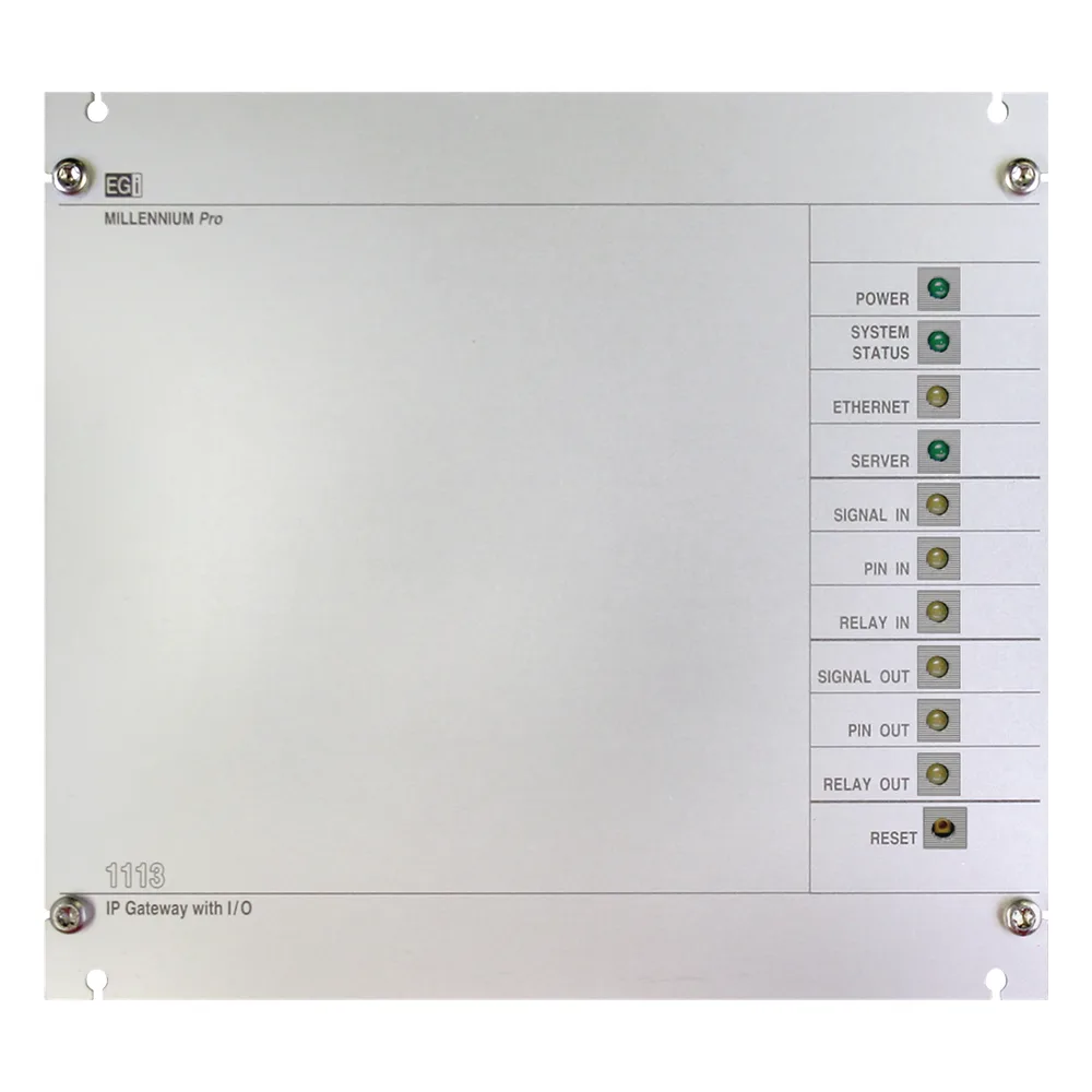 Interfaz Millennium IP para gestión de avisos y música pre-grabados IP con 8 relés IN/OUT