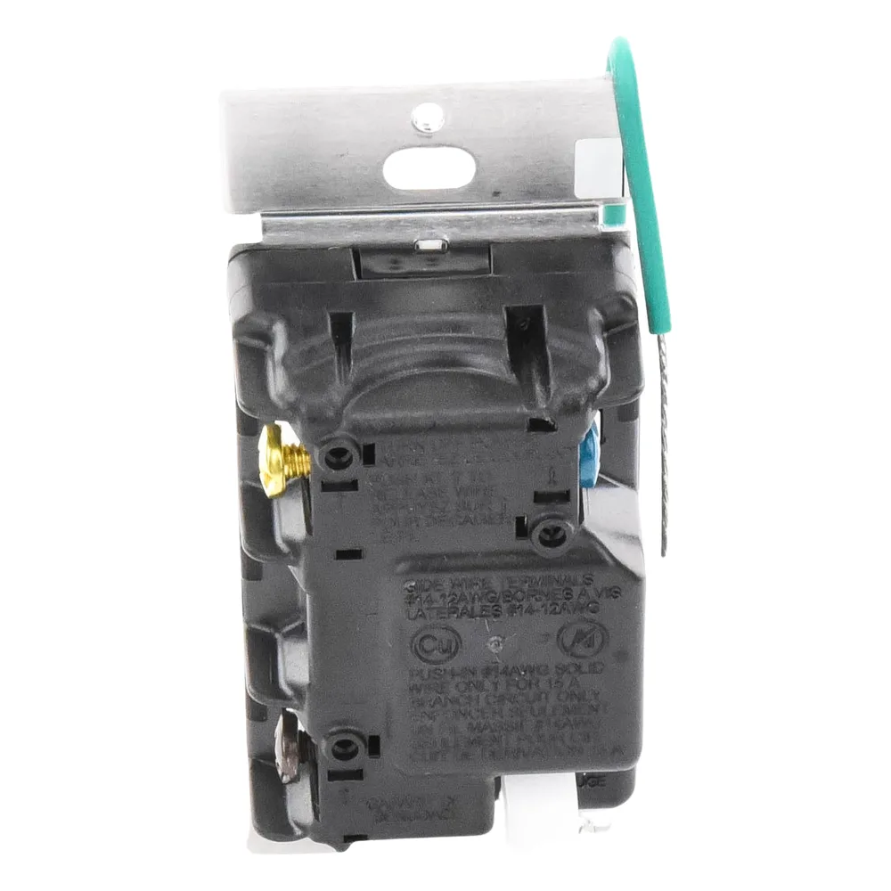 Interruptor de pared on/off para sistema RadioRA 2, doble voltaje 120/277 V, 8 A en iluminación y motores de 1/10 HP (3 A), dos hilos sin cable neutro, unipolar o multilocalización – vista 4