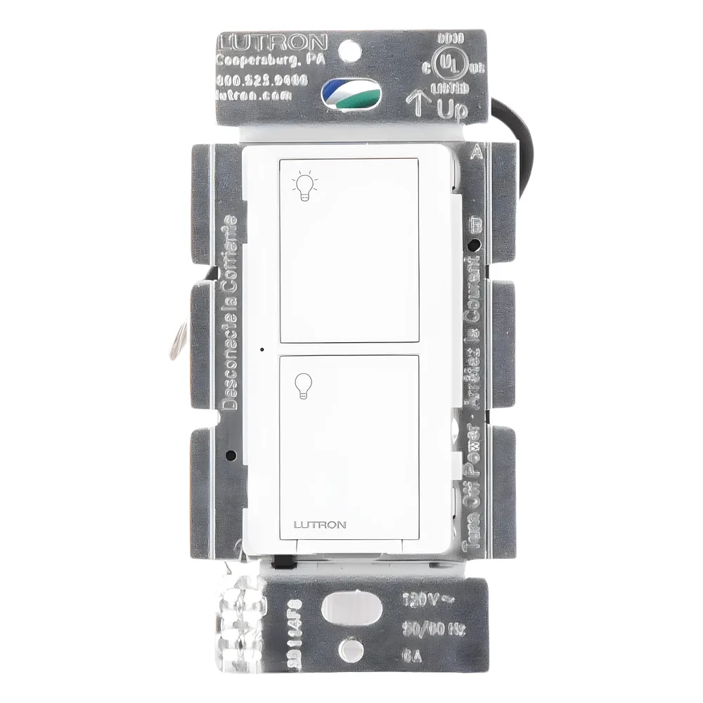 Interruptor on/off inalámbrico de pared para iluminación y ventiladores, 120 V, requiere neutro, control con Pico o desde la app con Smart Bridge, Caseta Wireless – vista 4