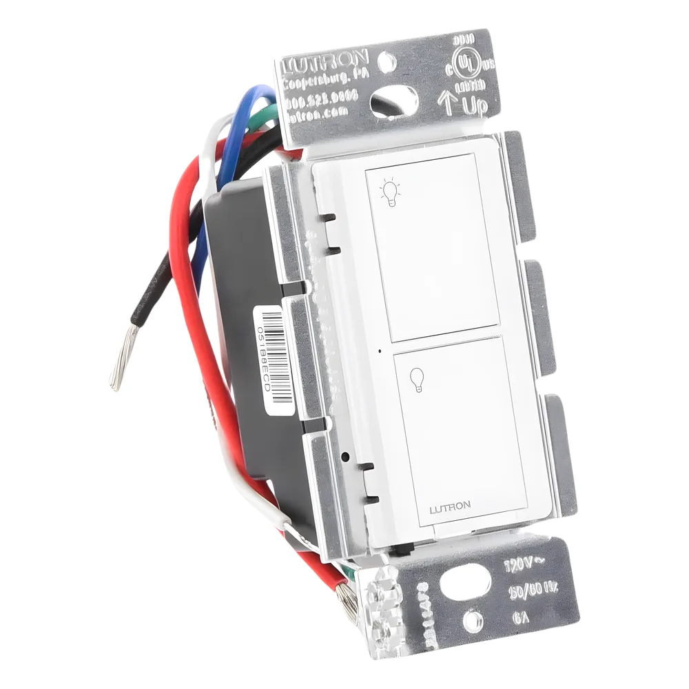 Interruptor on/off inalámbrico de pared para iluminación y ventiladores, 120 V, requiere neutro, control con Pico o desde la app con Smart Bridge, Caseta Wireless – vista 6