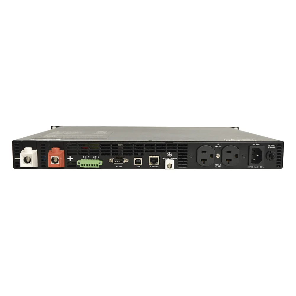 Inversor de corriente Onda Pura Montaje en rack 1U 1200W, 24 Vcc- 120 VCA, 50/60 Hz – vista 2