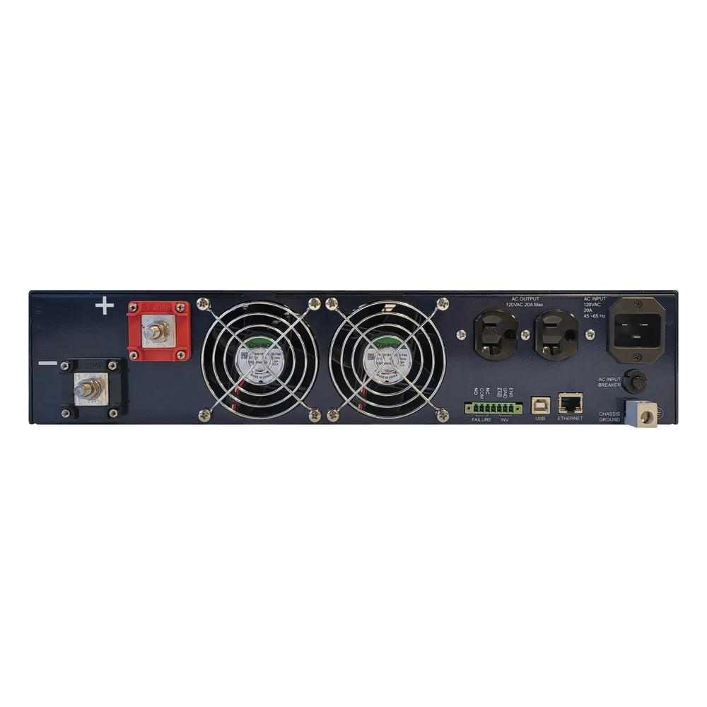 Inversor de corriente Onda Pura Montaje en Rack 2200W, 48 Vcc- 120 VCA, 50/60 Hz – vista 4