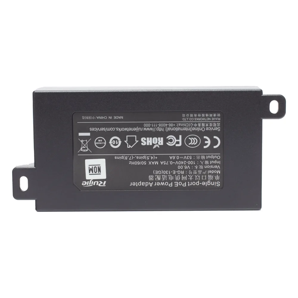 Inyector PoE estándar 30 watts, Compatible Multi-marcas, Detección Inteligente Anti Accidentes (802.3at / Gigabit) – vista 6