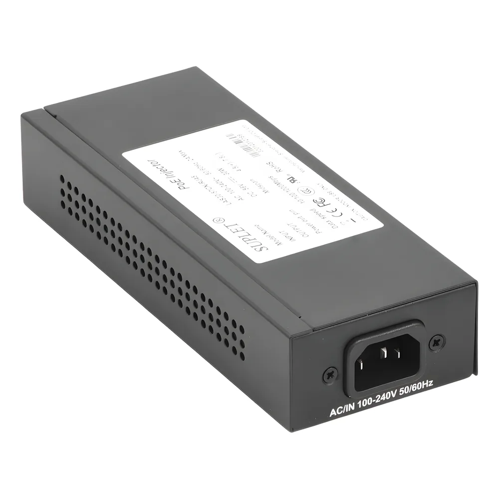 Inyector Super Hi-PoE / 56 Vcc / 30 Watts / Para Domos HIKVISION PTZ / IP (-AE / DE) / Soporta 802.3 af /at / Para Aplicaciones de CCTV – vista 3