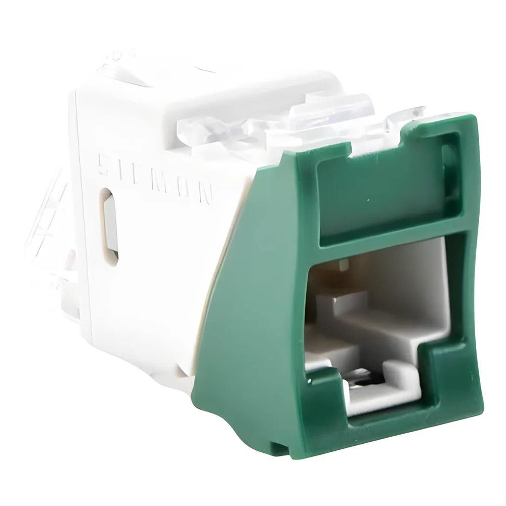 Jack Ultramax Cat6, UTP, Montaje Híbrido en Placa de Pared (Plano y Angulado), Color Verde, Punch Down – vista 2