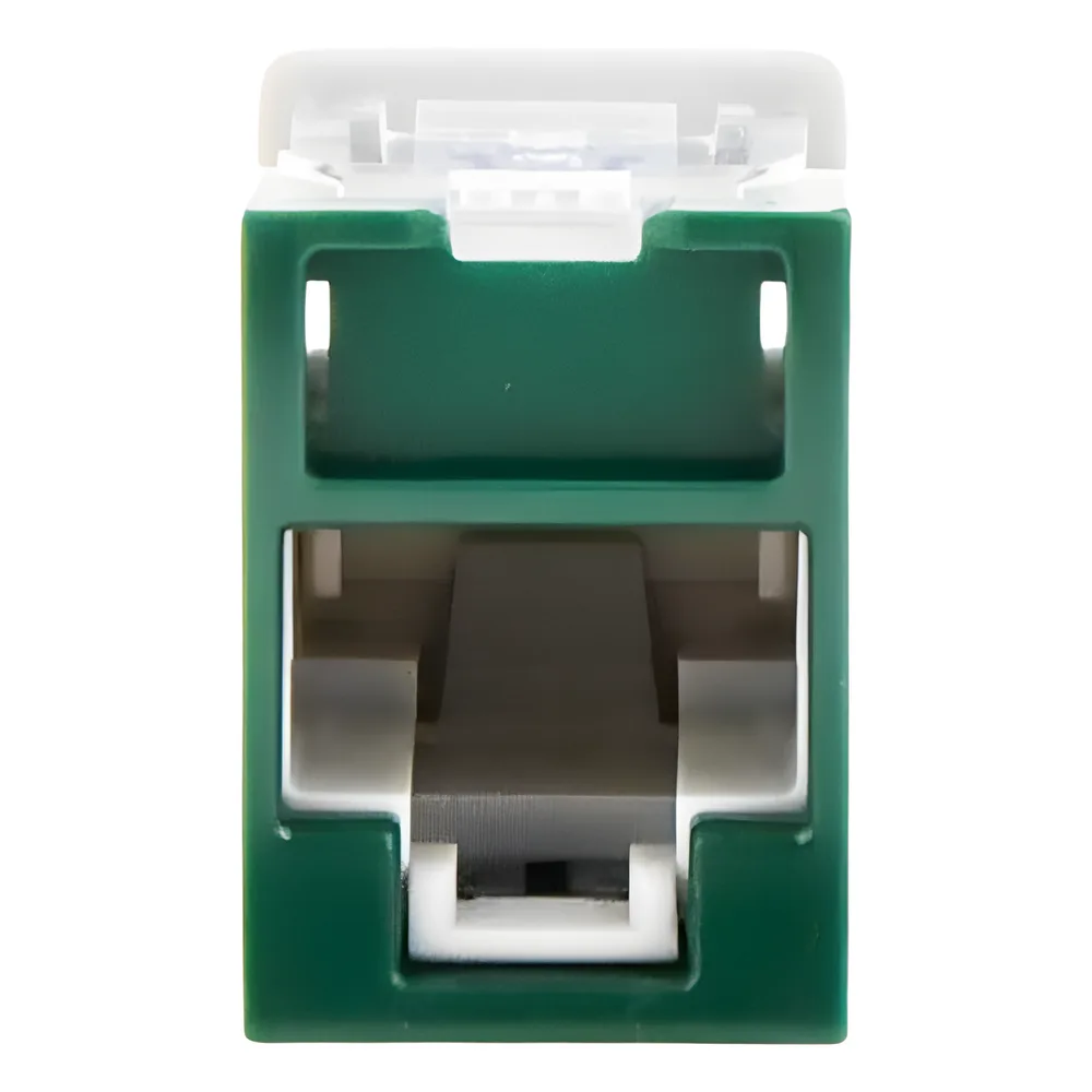 Jack Ultramax Cat6, UTP, Montaje Híbrido en Placa de Pared (Plano y Angulado), Color Verde, Punch Down – vista 6