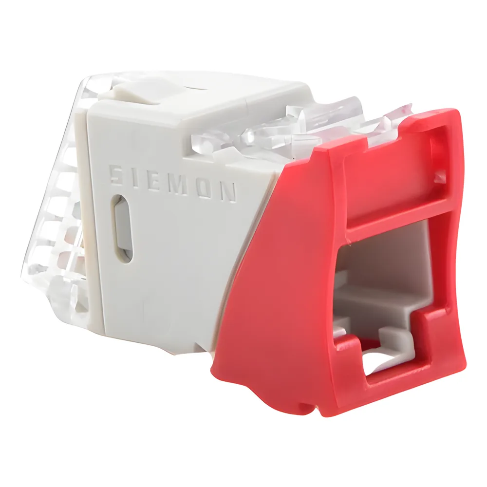 Jack Ultramax Cat6a, Utp, Montaje Híbrido en Placa de Pared (Plano y Angulado), Color Rojo, Punch Down – vista 5