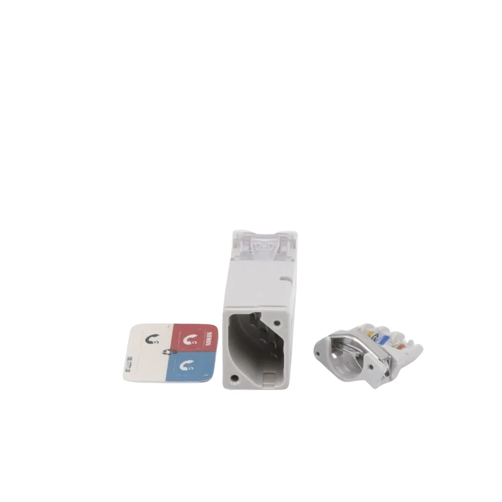 Jack Z-MAX Cat6A, UTP, Montaje Híbrido en Placa de Pared (Plano y Angulado), Color Blanco – vista 4