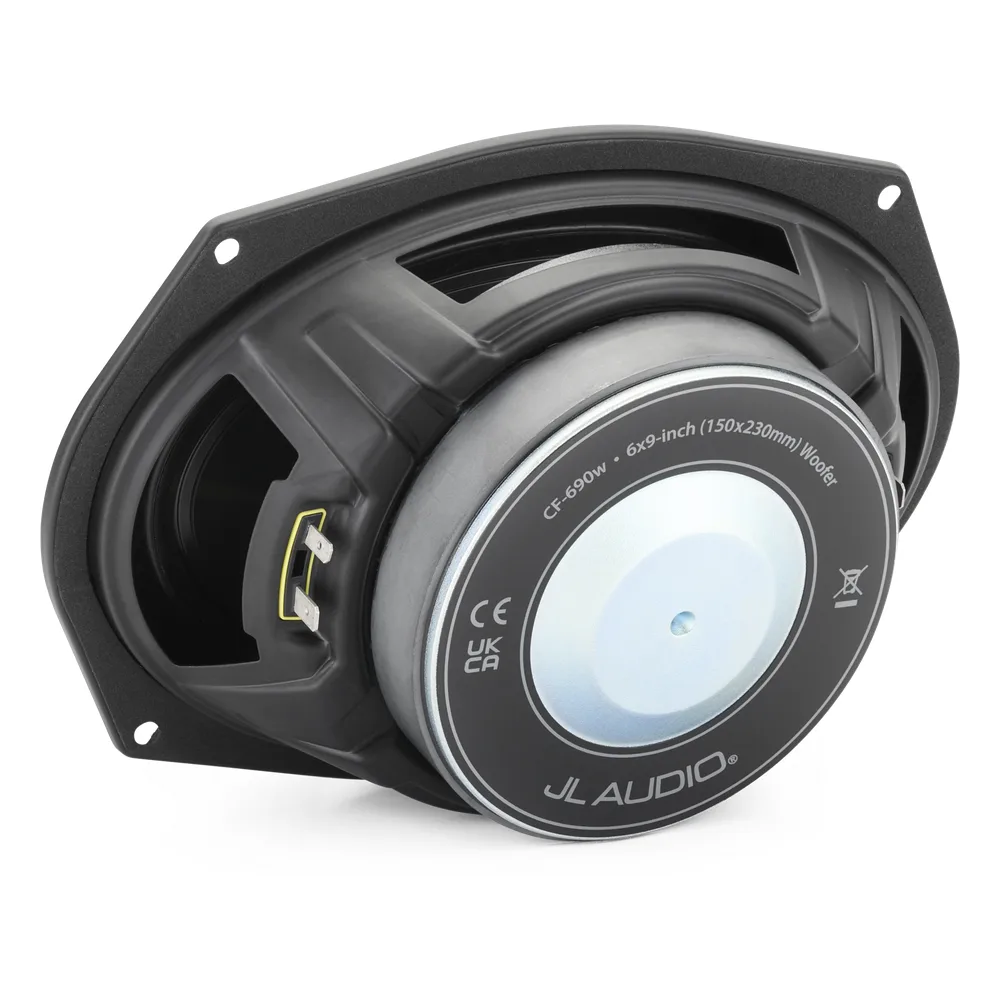 JL Audio®  / Car Audio / Altavoces  6 x 9 pulgadas / Potencia RMS 100 W / Cono de Polipropileno Mineral / Respuesta 36 Hz-20 kHz / Impedancia 4 ohm / Conectores Espada – vista 2