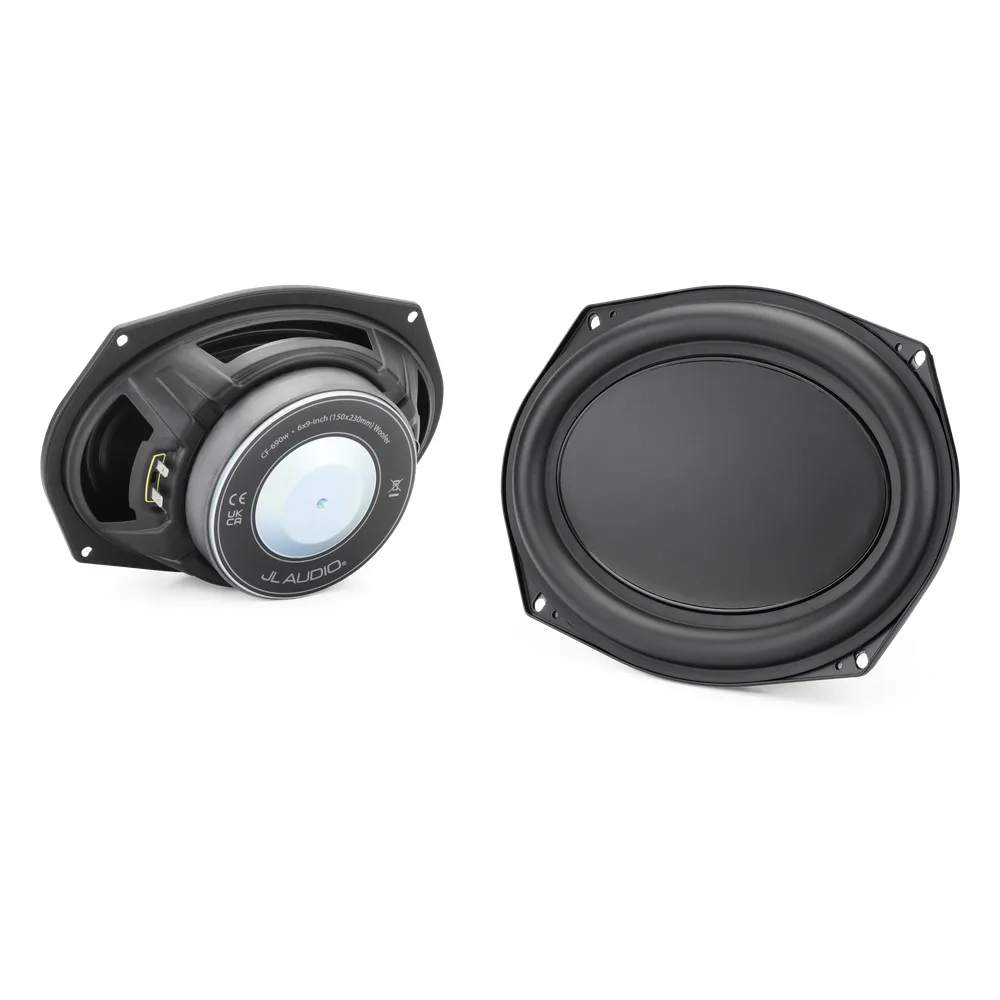 JL Audio®  / Car Audio / Altavoces  6 x 9 pulgadas / Potencia RMS 100 W / Cono de Polipropileno Mineral / Respuesta 36 Hz-20 kHz / Impedancia 4 ohm / Conectores Espada