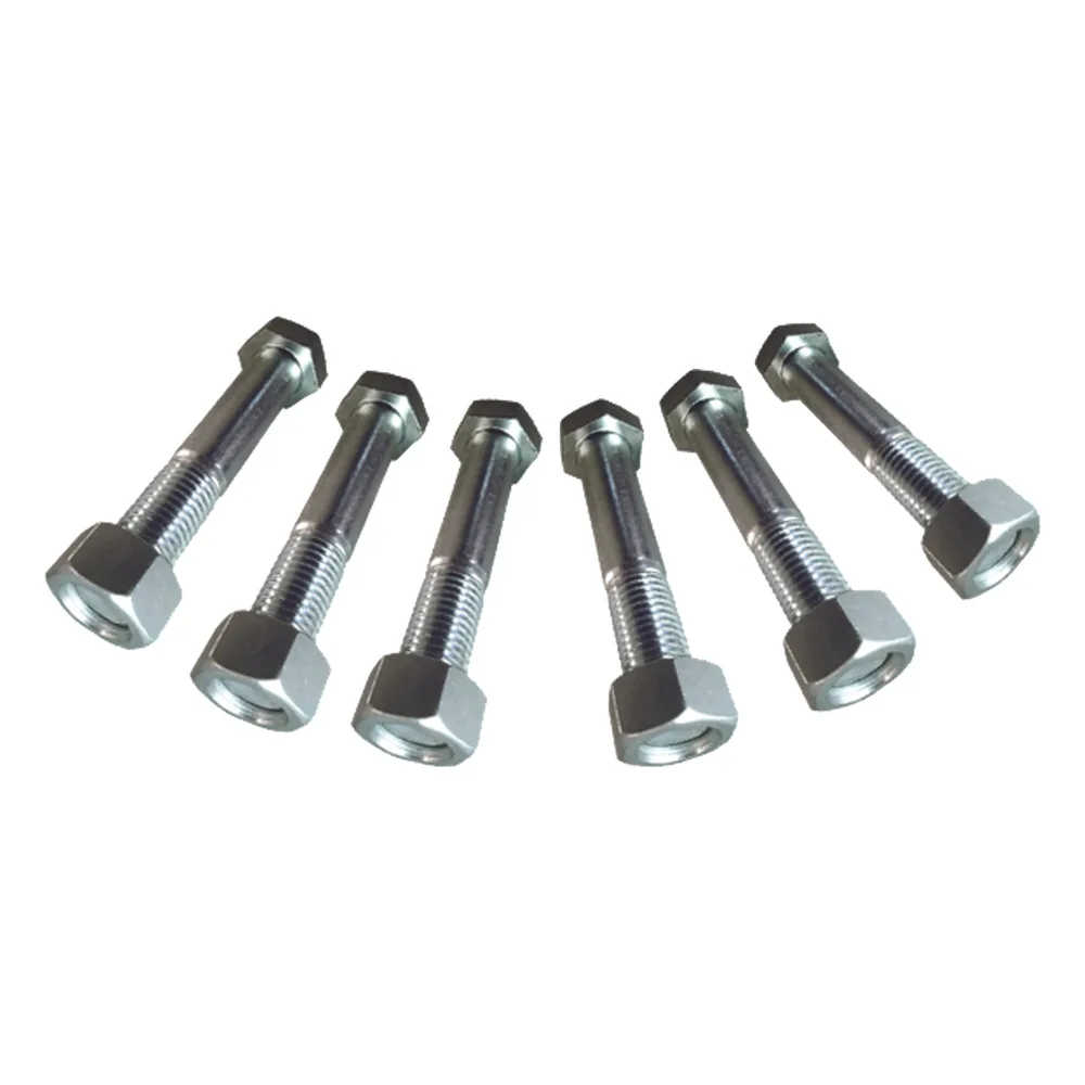 Juego de 6 Tornillos y tuercas de acero inoxidable de 3/4” x 2 1/2.