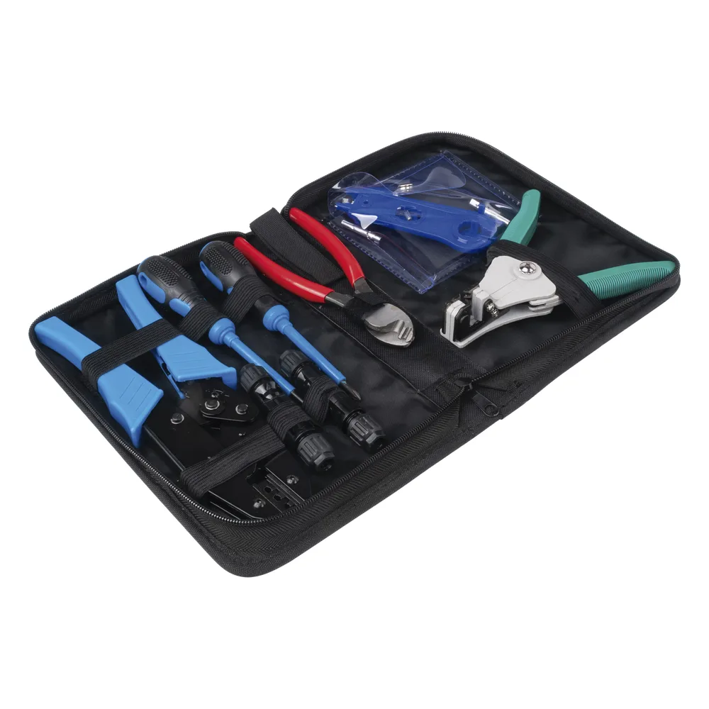 Juego de Herramientas y Accesorios, para Instalación de Sistema Solar. Incluye: Pinzas (3), Desarmadores (2), Llaves (2) y Accesorios (7). – vista 3