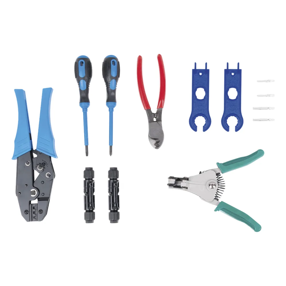 Juego de Herramientas y Accesorios, para Instalación de Sistema Solar. Incluye: Pinzas (3), Desarmadores (2), Llaves (2) y Accesorios (7). – vista 4