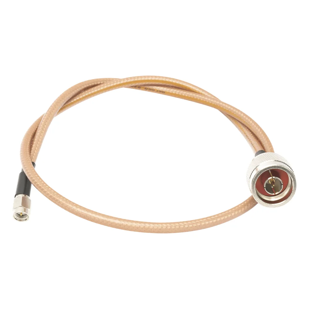 Jumper con Cable LP142 de 60 cm (23.62 Pulgadas), con Conectores N Macho a SMA Macho (Hasta 8 GHz).
