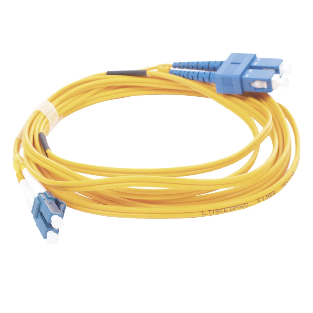 Jumper de Fibra Óptica Monomodo 9/125 LC/UPC-SC/UPC, PVC, 2.0 mm, Dúplex, Amarillo, 3 Metros (9.84 Pies) – vista 3
