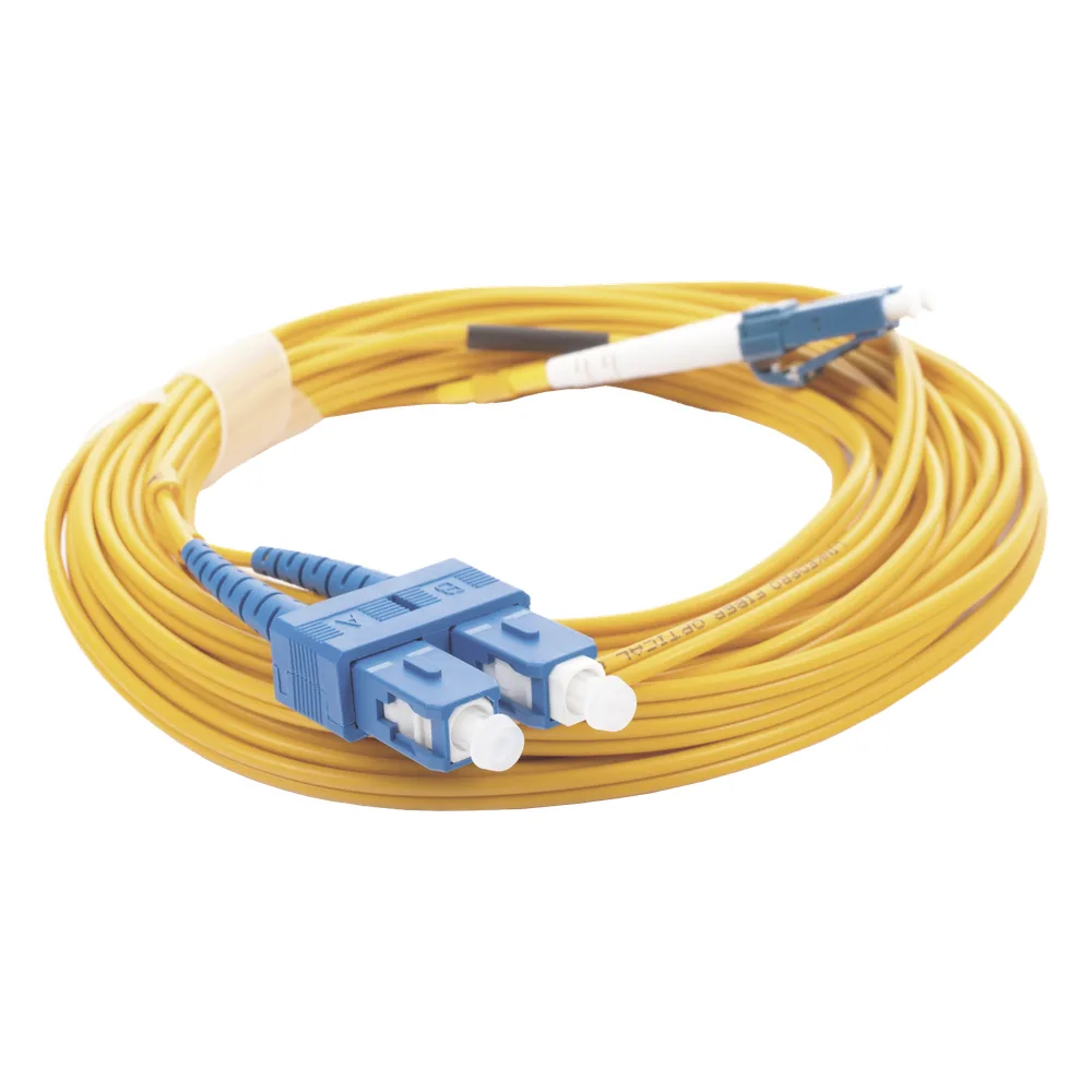 Jumper de Fibra Óptica Monomodo 9/125 LC/UPC-SC/UPC, PVC, 2.0 mm, Dúplex, Amarillo, 5 Metros (16.40 Pies) – vista 2