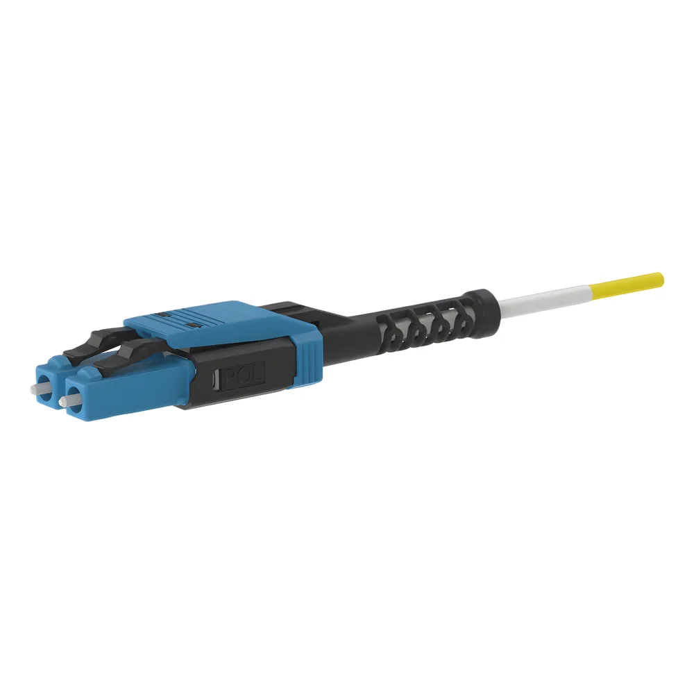 Jumper de Fibra Óptica Monomodo 9/125 OS1/OS2, LC-LC Uniboot Duplex, LSZH, Color Amarillo, 5 Metros – vista 2
