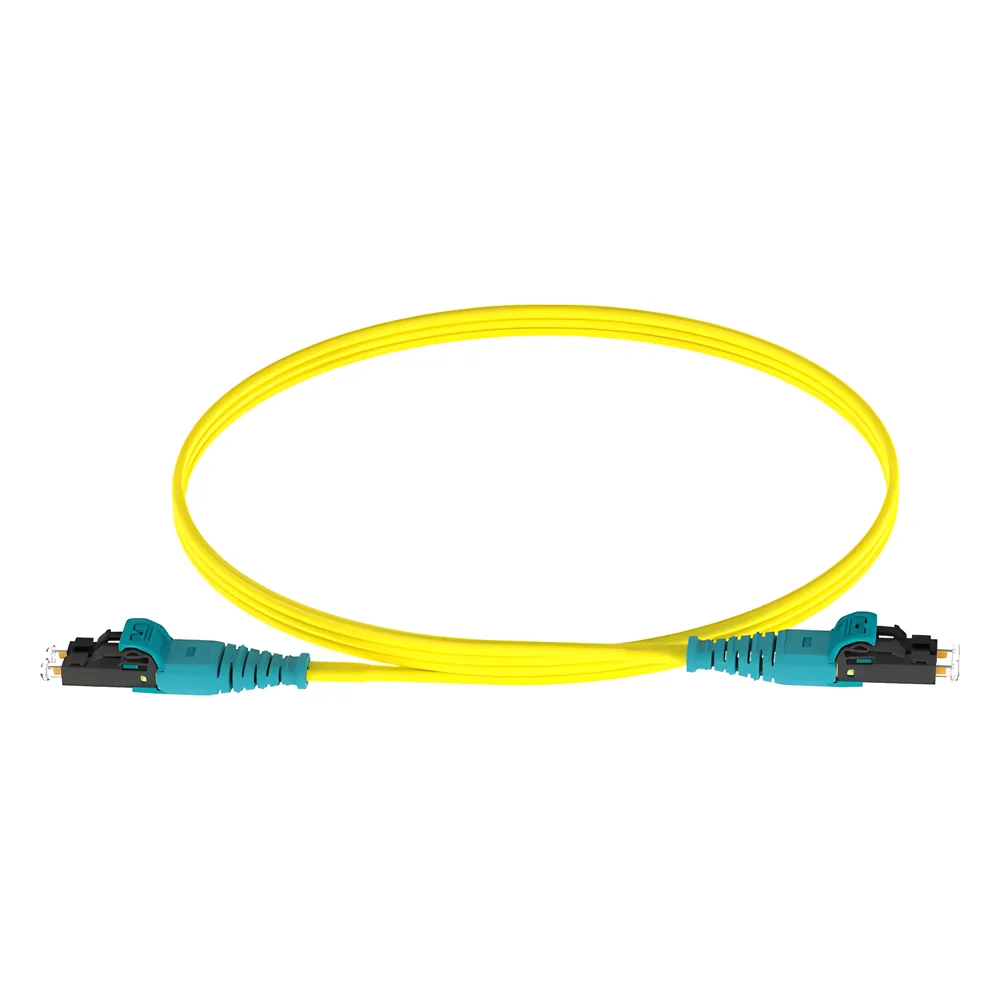 Jumper de Fibra Optica Monomodo 9/125 OS2, LC-LC Duplex Push Pull, OFNR (Riser), Color Amarillo, 3 Metros (9.84 Pies) – vista 2