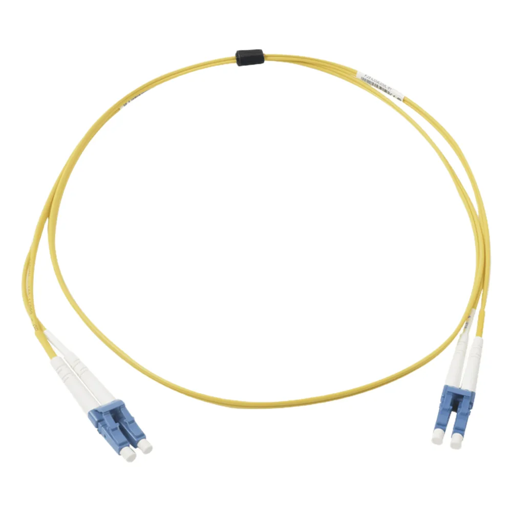 Jumper de Fibra Óptica Monomodo (OS2), XGLO, Riser, LC/UPC-LC/UPC Duplex, OFNR, Color Amarillo, 5 Metros (16.40 Pies)